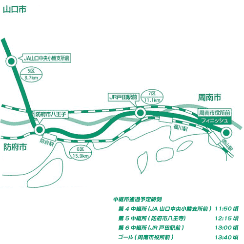 中国山口駅伝map2